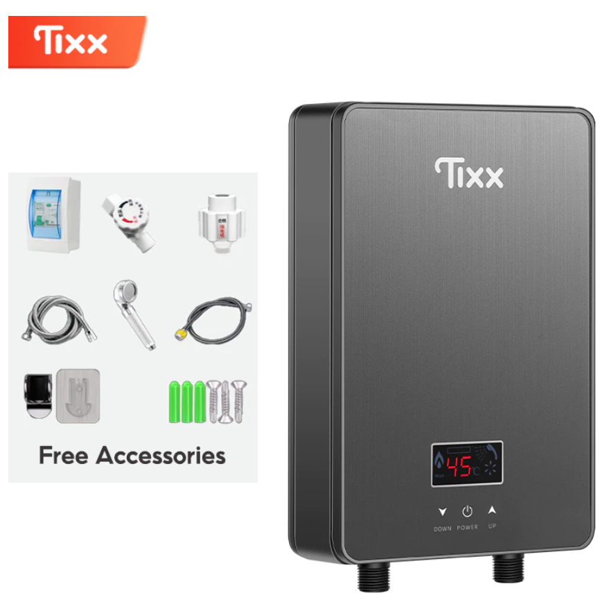 Tixx Water Heater LCD Touch Screen 6500W With Automatic Temperature Control